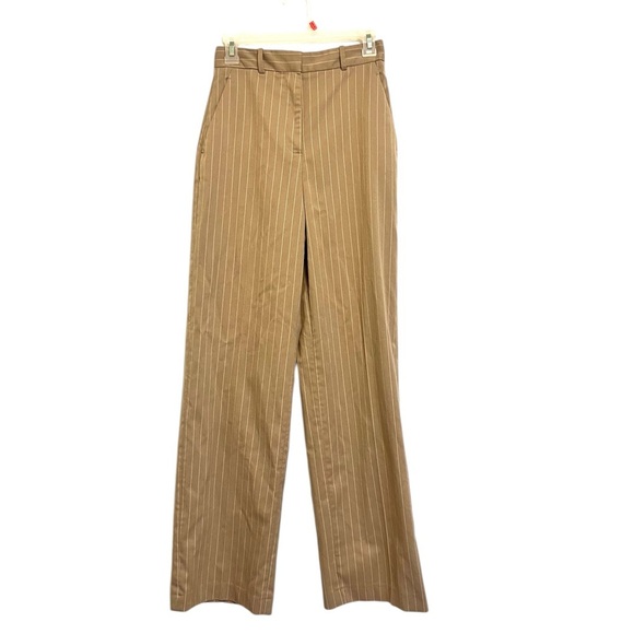 2/$30 Zara - High Waisted Beige Striped Trouser Pants - Picture 1 of 7